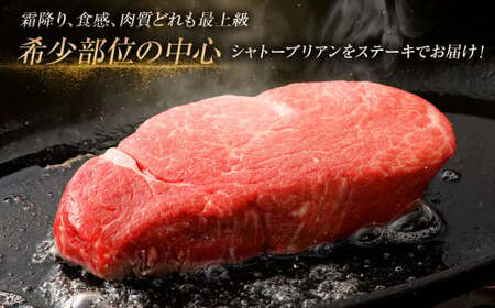 ＜≪肉質等級4等級以上≫宮崎牛シャトーブリアンステーキ（600g）＞【c1410_tu_x2】 200g×3 宮崎牛 牛肉 肉 お肉 黒毛和牛 ブランド肉 ヒレ シャトーブリアン ステーキ 希少部位 最高級 柔らかい サシ 冷凍 国産
