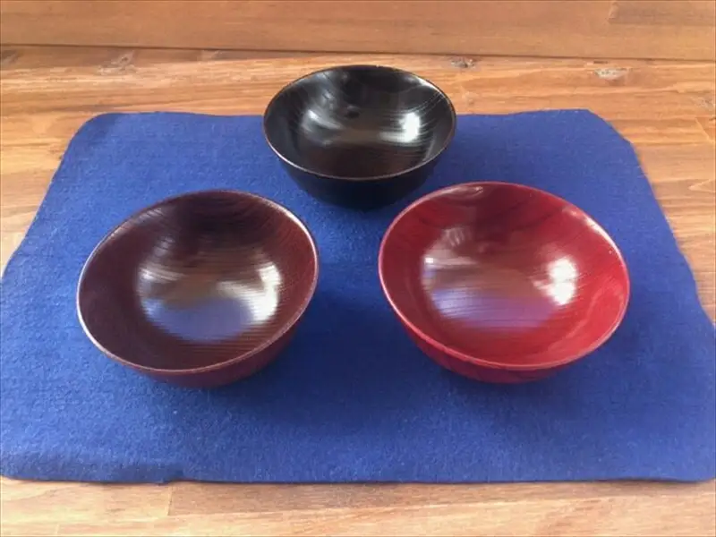漆器　拭きうるし 小鉢大(茶)【 食器 茨城県 日立市 】