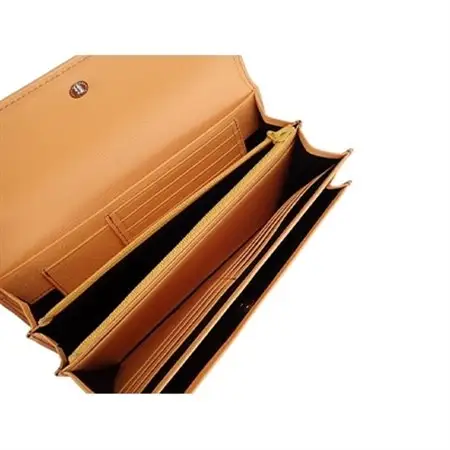 濱野皮革工藝　グレースウォレット エル(シャーベットオレンジ)_装飾品・工芸品 財布 服飾小物 _【1119351】