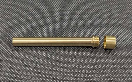 試験でも安心真鍮シャープペン芯入れ ゴールドキャップ付き F21E-284