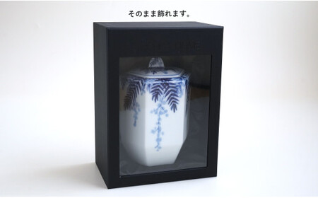 有田焼 Angel’s home 天使たちのおうち SOMETSUKE MIMOZA -ソメツケミモザ-【よう楽庵・たかす】 六角型 ペット 骨壺 小型犬 犬骨壺 猫骨壺 動物骨壺 仏具 ミニ 骨壺 メモリアルポット df012