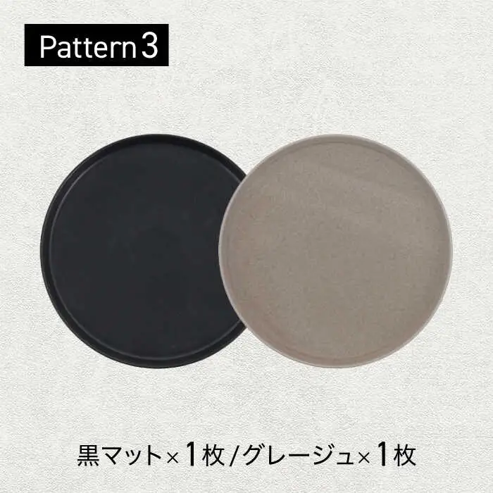 【美濃焼】 色が選べる MINO_works プレートL 23cm 2点セット 【EAST table】  プレート 器 モダン[MBS118]