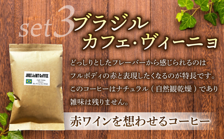 【粉に挽く】産地違いコーヒー豆　3種類飲み比べ （メキシコ/東ティモール/ブラジル）各100g｜テルミナリアコーヒー コーヒー豆ドリップコーヒーレギュラーコーヒー