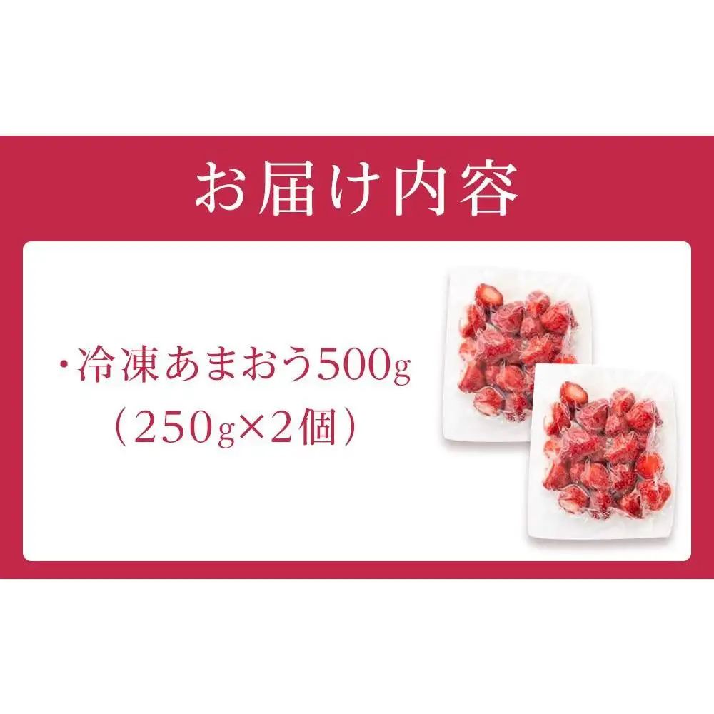 福岡県産　冷凍あまおう500g（250ｇ×2個）