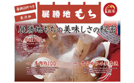 【杵つき】 展勝地もち 冷凍 のし餅 約2.2kg  一升 （約 1,100g ×2枚  黒豆塩味 ）  展勝地レストハウス 岩手県 北上市 D0482R0806