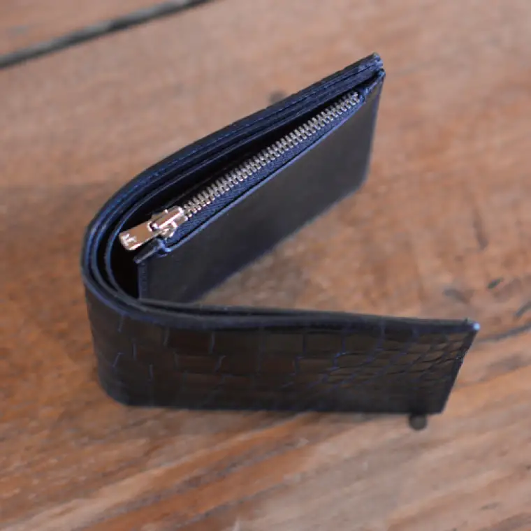 革製品 二つ折り財布 HalfWallet クロコダイル BB016