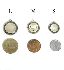 ｅｊブランド『 i-LACQ 』アイ・ラシク ペット用アンティーク調 迷子札 ネームタグ SILVER 燻し加工 Mサイズ ALPDL024