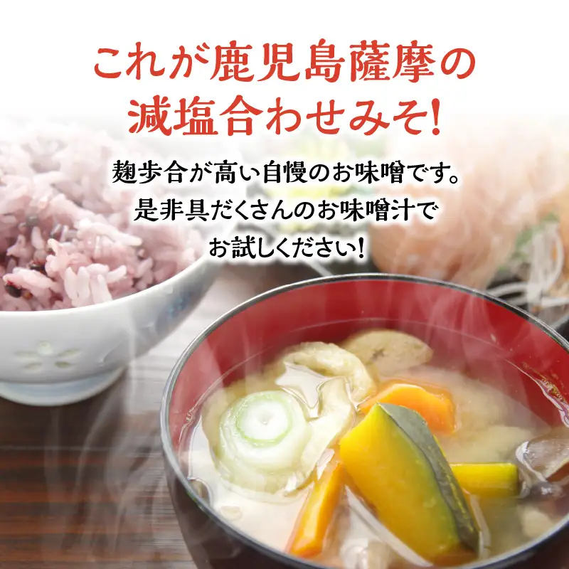 【 5営業日以内に発送 】ヒシク藤安醸造 減塩 合わせみそ 500g カップ×2個 K026-017 調味料 スピード配送 最短 すぐ届く お急ぎ