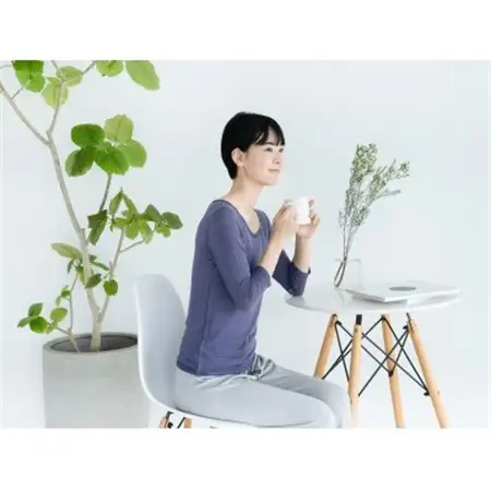 【洗える/柔らかマシュマロ素材/草木染め】七分袖Uネックインナー　コチニールパープル【1585473】