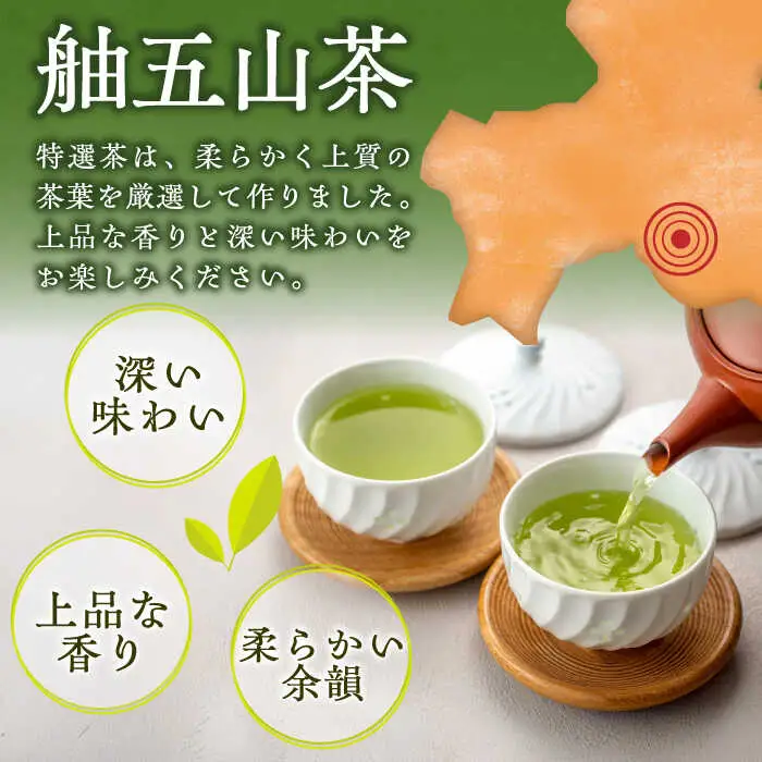 舳五山茶　特選500ｇ / 緑茶 茶葉 茶ば お茶 茶摘み / 御嵩町 / 舳五山茶園委員会[AVAD001]