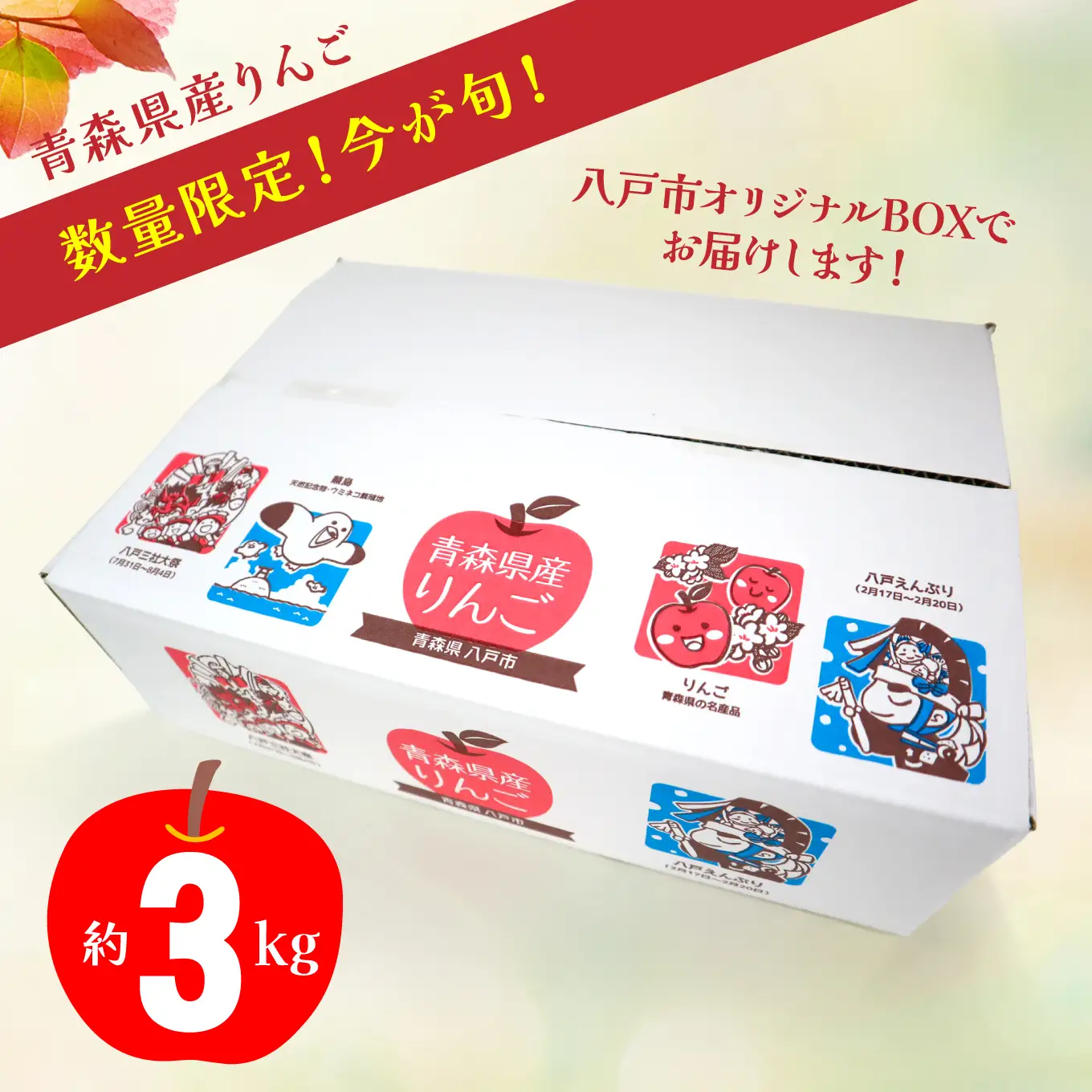 【期間限定】年内にお届け！青森県産 サンふじ 3kg りんご 年内配送 家庭用 贈答用