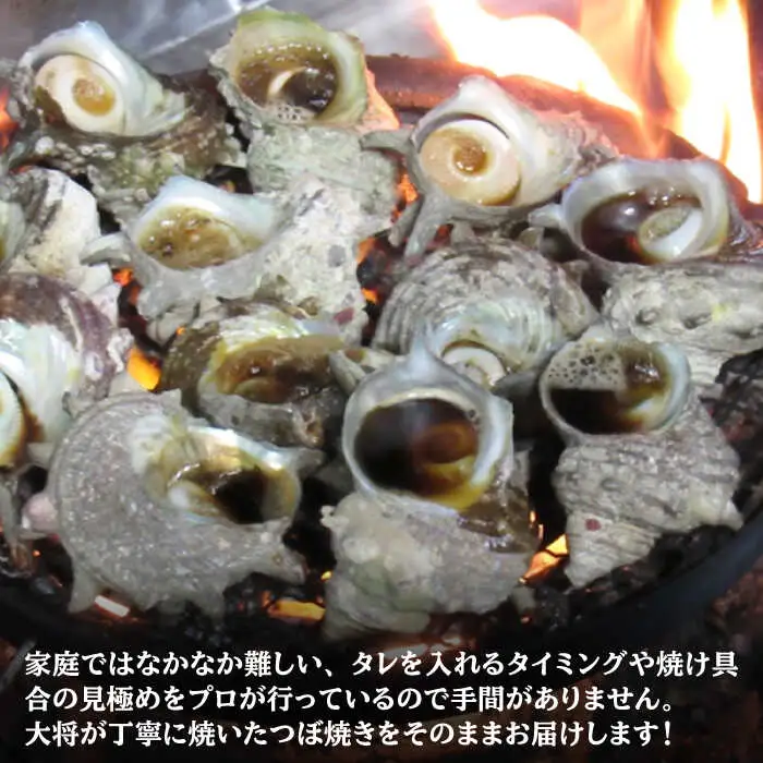 秘伝のタレ サザエのつぼ焼き ４パック　【サイズ・個数選択不可】）《壱岐市》【天下御免】 [JDB394]