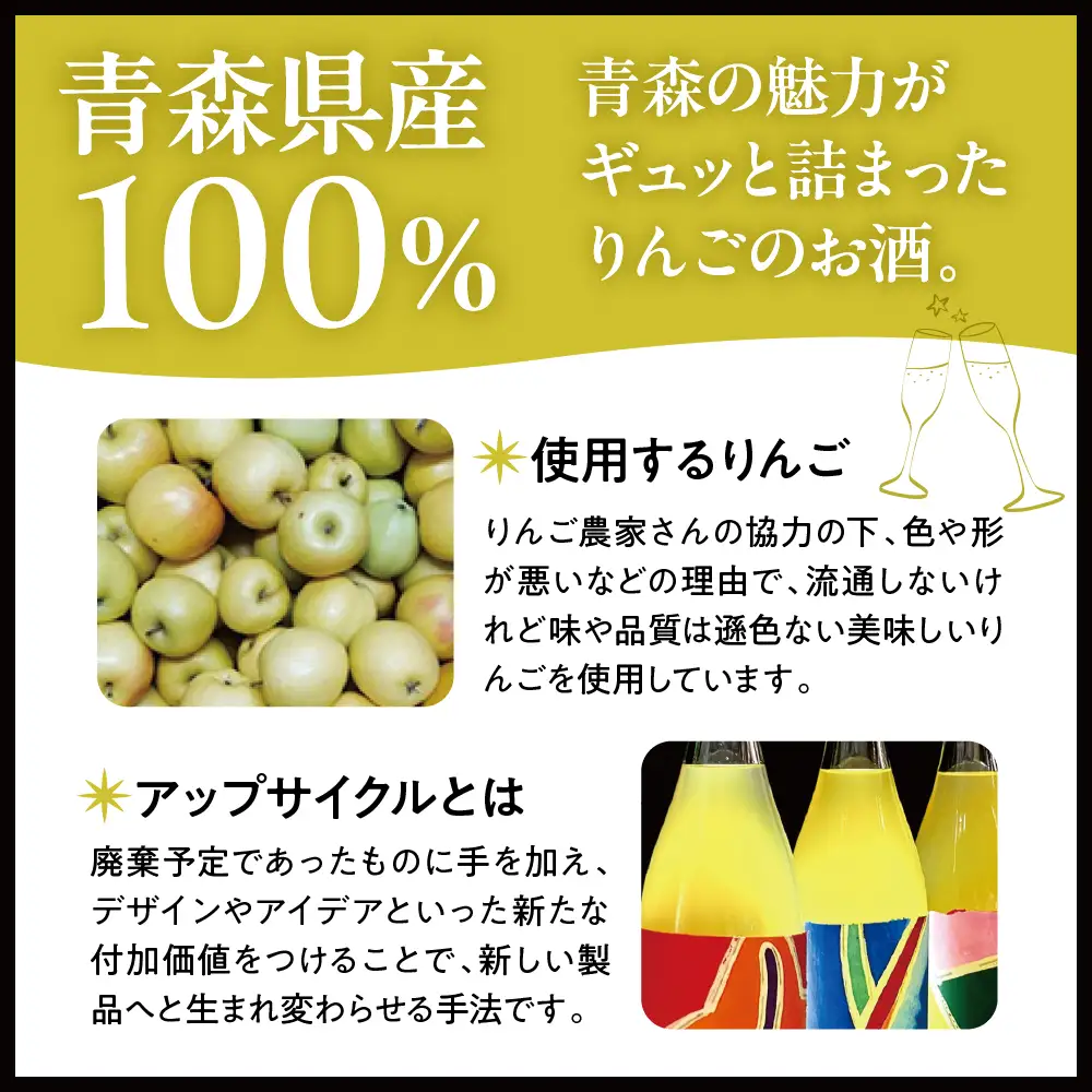 シードル 辛口 9％ 375ml×1本 りんごシードル NEP*ART CIDRE 【 辛口シードル 果実酒 青森 五所川原 ねぶた ねぷた アート アップサイクル 洋酒 酒 アートピース・ボトル 】