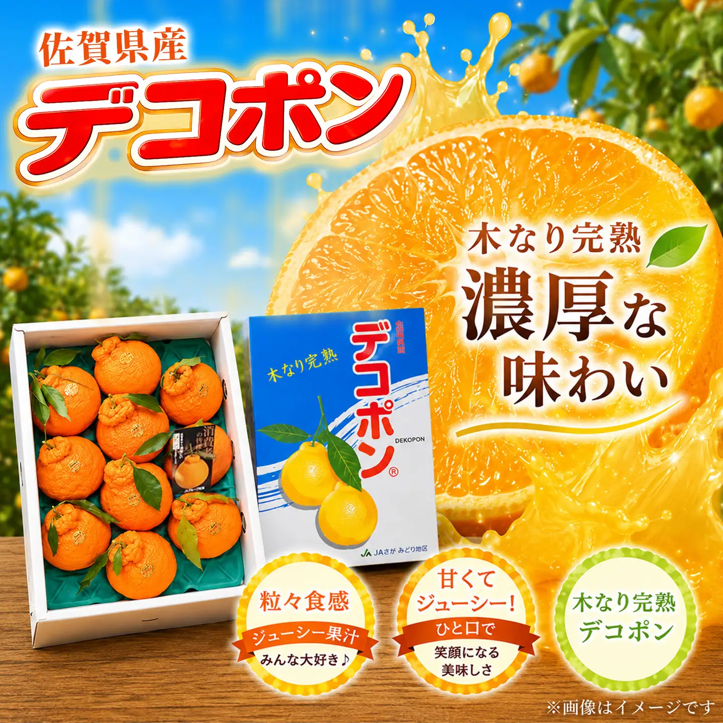 【2027年3月中旬より発送開始】【木なり完熟】デコポン 3kg 150ケース限定(H116148)