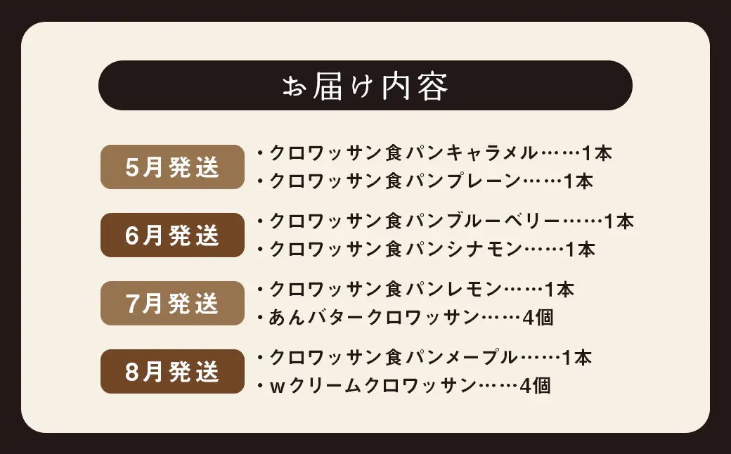 【全12回定期便】クロワッサン食パン 長崎市 ぱん 菓子パン 菓子ぱん クロワッサン