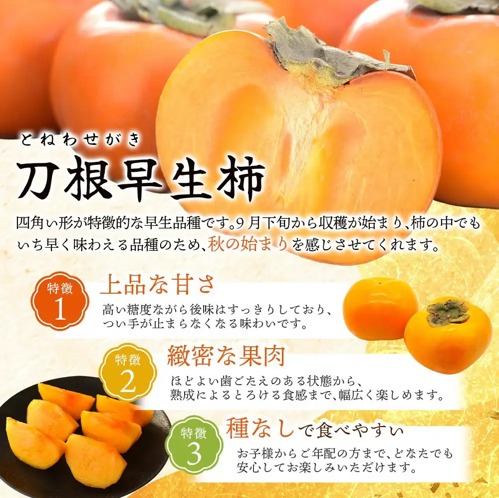柿 和歌山の刀根早生柿 秀品大玉約1.8kg（6個）【2026年9月下旬～10月下旬頃順次発送予定】【kiy002A】
