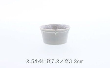 【美濃焼】細雪 ささめゆき グレー 8.0皿 ＆ 2.5小鉢 2サイズ×各2点 4点セット【カネ定製陶】[MEI069]
