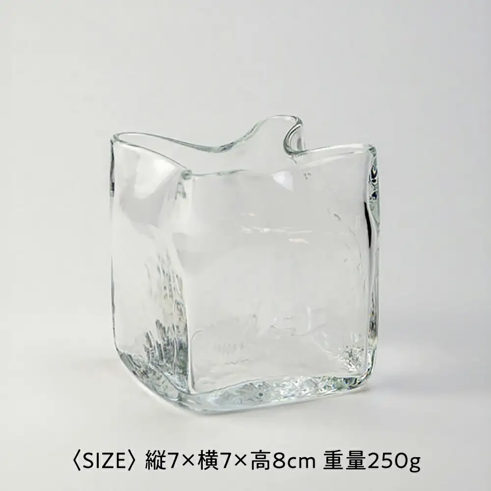 花瓶 黒壁ガラス工房 スクエア花器[AQAE005] 花瓶