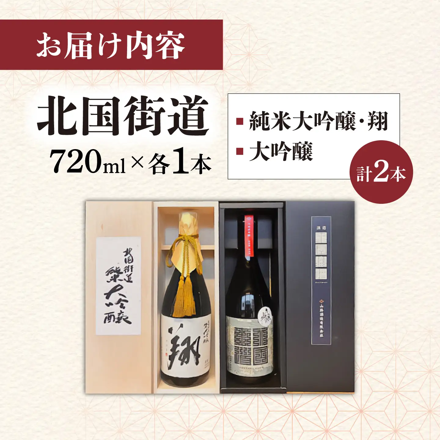 純米大吟醸 翔・北国街道 2本セット[AQCD014] 日本酒