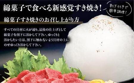A5ランク飛騨牛  綿菓子すき焼き  霜降り・赤身食べ比べセット 計400g＋割下300ml | 綿菓子1個付き 飛騨牛 HF029VC13