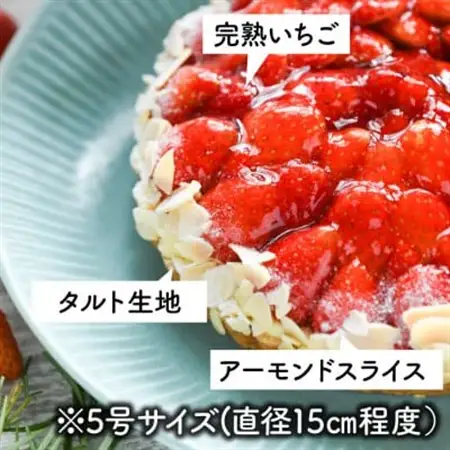 【2026年発送】軽井沢農園パティスリーの完熟いちごタルト5号_菓子・スイーツ ケーキ  _【配送不可地域：離島・北海道・沖縄県・中国・四国・九州】【1591170】