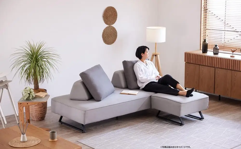 【本体取替カバー(同色)セット】 リバティ2 ソファ 180cm 3人掛け ライトグレー【モーブル】【大川家具】