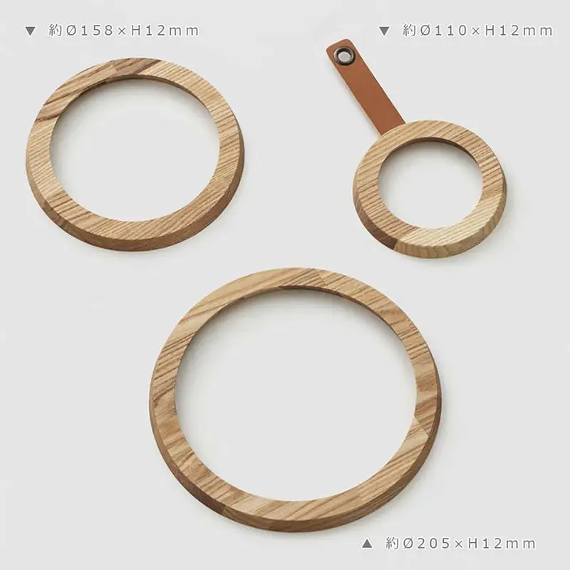 木製マルチトレー Rings pot coaster（リングスポットコースター） natural／SASAKI HOKKAIDO WOOD F6S-380