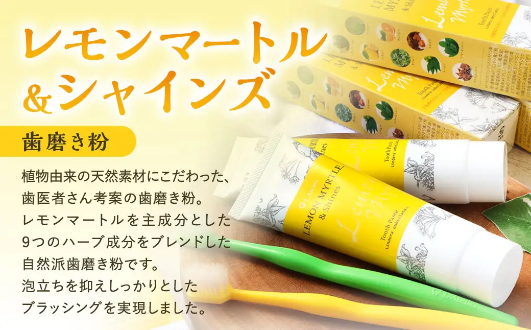 歯医者さんが考案した歯ブラシ・歯磨き粉セット（ラテリエ×4本、レモンマートル＆シャインズ×1本）【10001】 歯ブラシ 歯磨き粉 ラテリエ 歯磨き はみがき マウスケア 健康