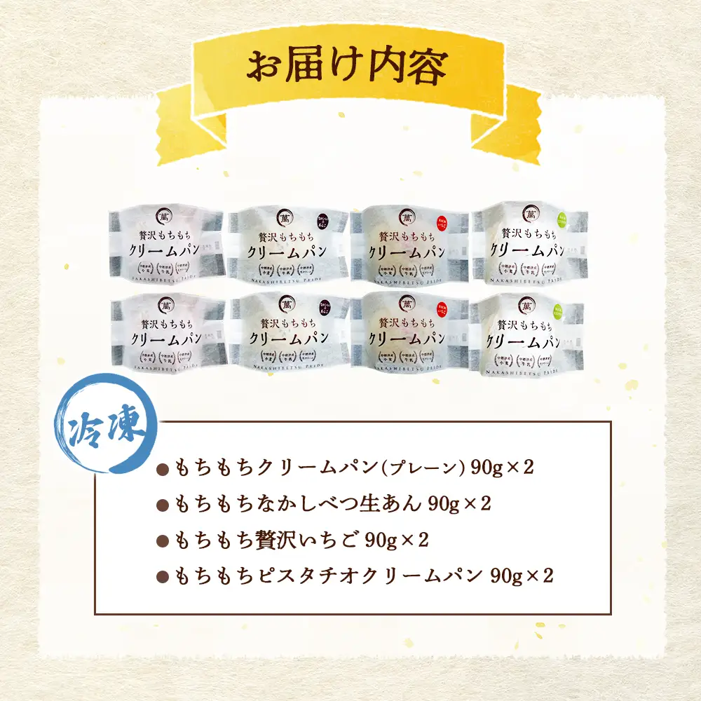 もちもちクリームパン8個セット【2800601】