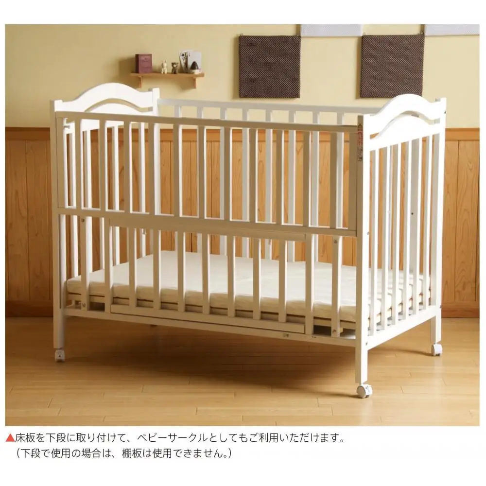 ベビーベッド 「アリス WH」＋「スターレットゴールド」ベビー布団7点セット