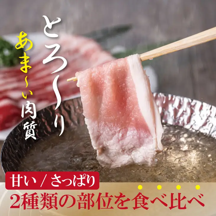佐賀県産肥前さくらポークロース・モモ スライス しゃぶしゃぶ 用詰合せ（1.9kg）潮風F 豚肉 B130-010