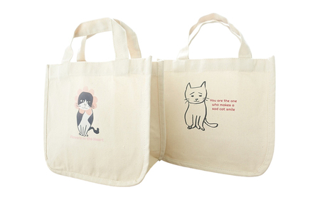 Nonbillie のんびりー　チャリティートートバッグ　しょんぼり猫　【保護猫活動支援】寒川町　保護猫　地域猫　TNR活動支援