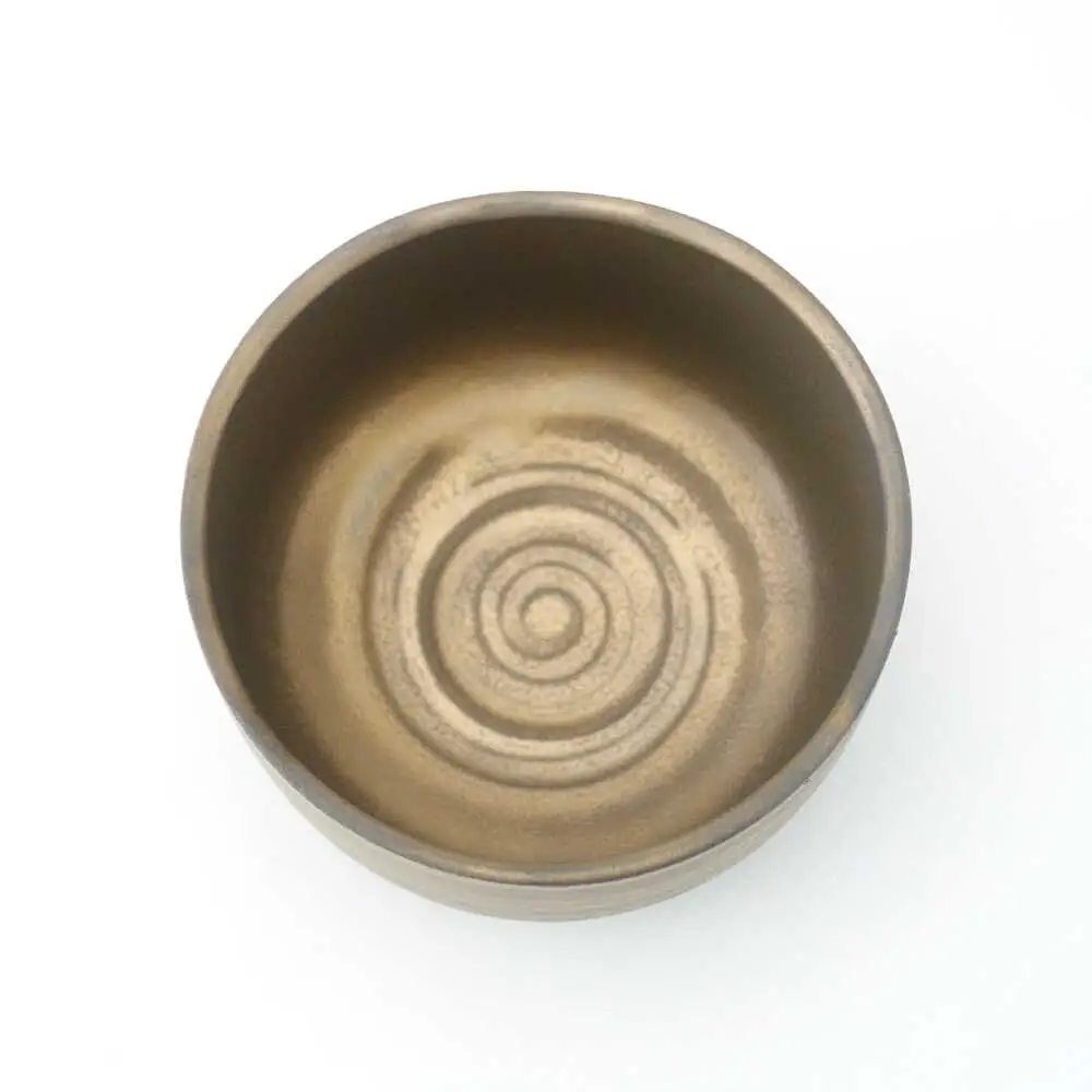 【波佐見焼】Folk Design 野点抹茶碗 金泥釉 1点【玉有】[IE54]