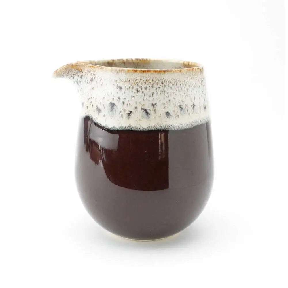【波佐見焼】Folk Design 片口酒器・盃 飴茶白唐津流し 2点セット【玉有】[IE58]