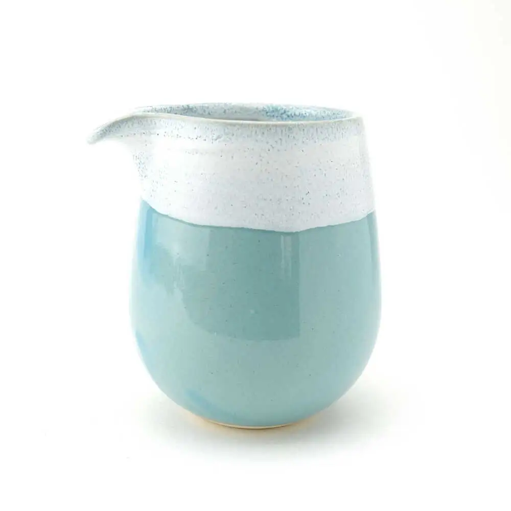 【波佐見焼】Folk Design 片口酒器・盃 青釉白唐津流し 2点セット【玉有】[IE59]