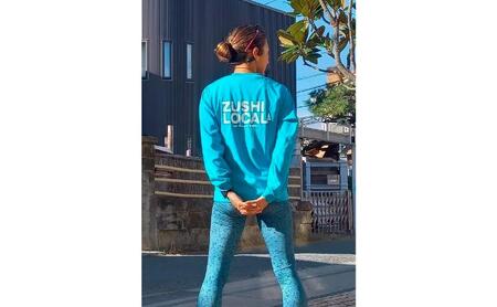 Tシャツドライロングスリーブ長袖ターコイズブルーTシャツ ターコイズB S