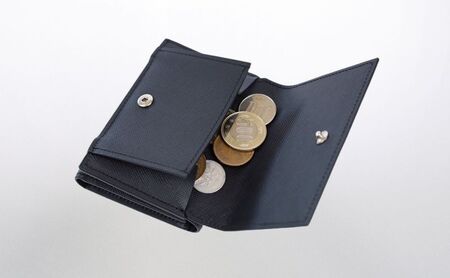 防水革 三つ折り財布 ブラック ベージュ ブルー ピンク オレンジ ネイビーグリーン レザー ユニセックス 財布 ウォレット 本革 日本製 職人手づくり 姫路市 兵庫県 Orange