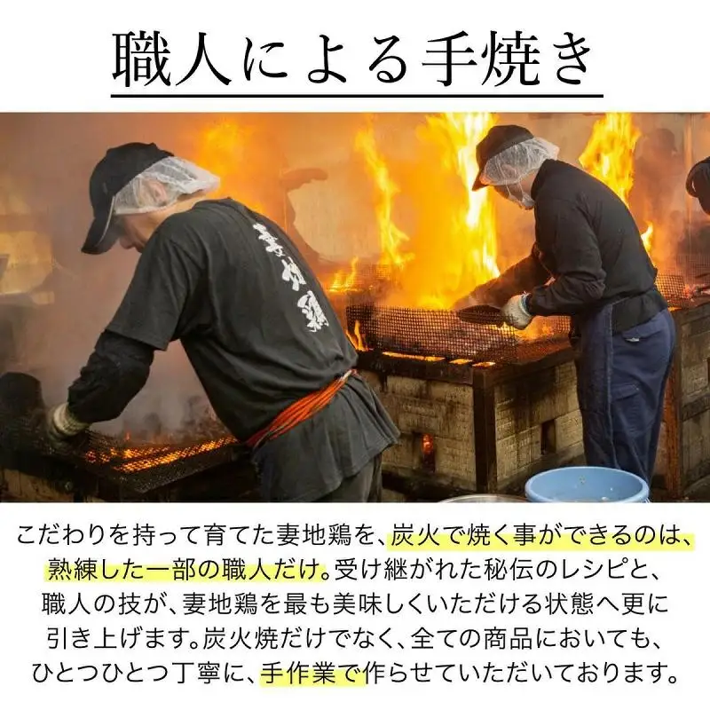 ブランド地鶏「妻地鶏」炭火焼詰合せ45　小分け 100g×8 真空パック＜8-11a＞