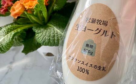 岩瀬牧場ちょっぴり贅沢な「生ヨーグルト」2本 (無糖・加糖) ヨーグルト 生乳100％ ブラウンスイス 岩瀬牧場 ふるさと納税 福島県 鏡石町 F6Q-281