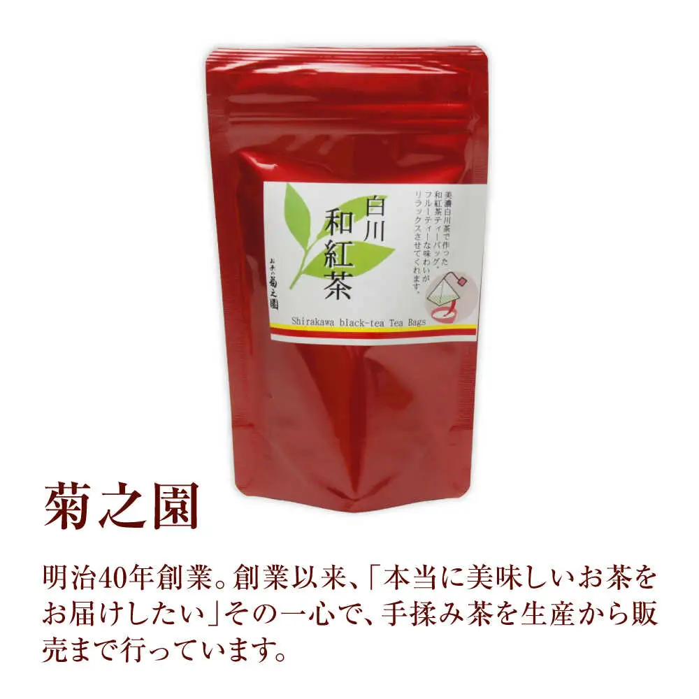 和紅茶 ティーバッグ 5袋セット 白川町 / 菊之園[AWAG001]和紅茶