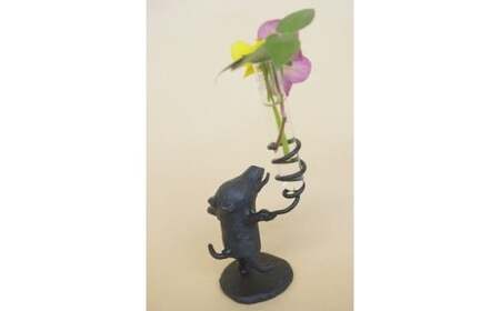 鉄工芸品 イノシシ君のいちりんざし 手作り 鉄製 白川町 / 鉄の造形工房のぶアート＆クラフト[AWAU001]