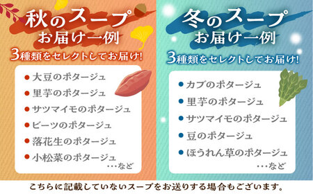 【6回定期便】 季節の野菜のポタージュ 6食セット (3種類×2食) 2か月ごとにお届け 冷凍 多治見市 / ほたるファーム[TEB012]
