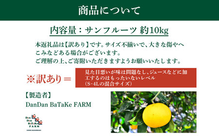 【先行予約】【訳あり】サンフルーツ 約10kg ※離島への配送不可　※2027年3月中旬より順次発送予定 IKTAU012
