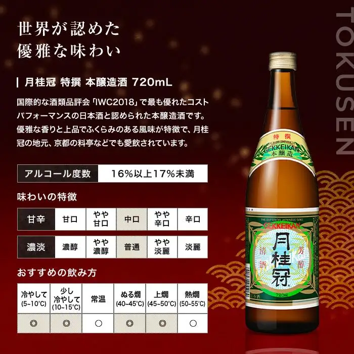 日本酒 大吟醸 特撰 純米 3種飲み比べ 月桂冠 日本酒
