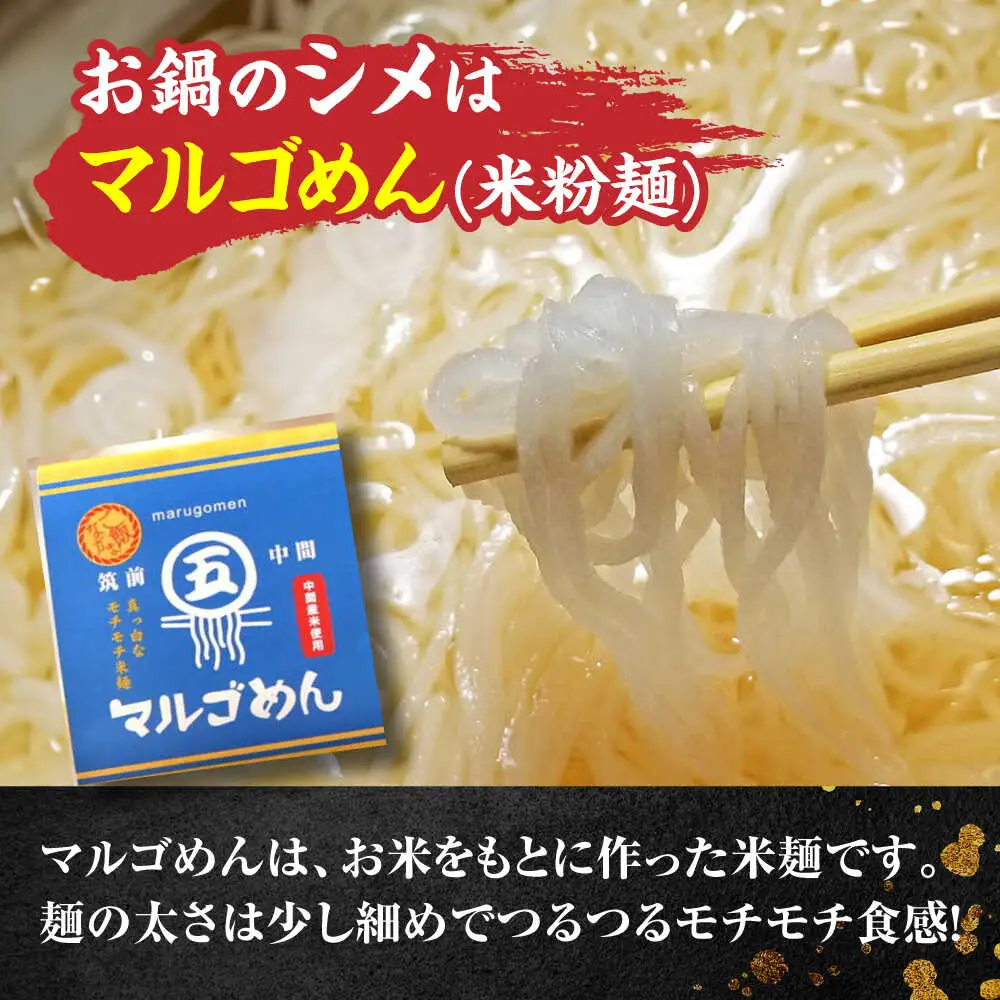 九州産ハーブ鶏 水炊き鍋2人前×2セット(計4人前) 〆はマルゴめん[BGAC018] 水炊き みずたき