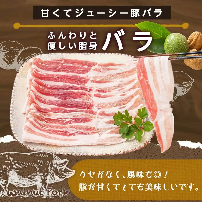 きのこ餃子72個&「くるみとん」豚しゃぶ用800g〔21-8701〕_ (都城市) 都城産 豚肉 小分け ぎょうざい しゃぶしゃぶ ロース バラ きのこ餃子