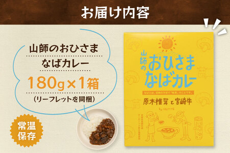 カレー レトルト 山師のおひさま なばカレー 宮崎牛 原木椎茸 使用 180g