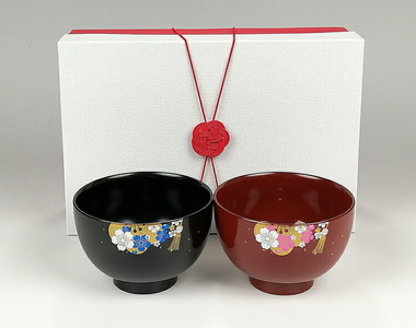 能登の花嫁お椀・花婿お椀セット【花嫁のれんオリジナル】平成30年度 石川県観光土産推奨商品認定　　結婚祝い 漆 食器 日用品
