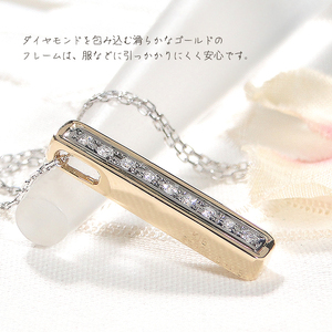 ネックレス K18YG PT900 イエローゴールド プラチナ ダイヤモンド 0.09ct 片面 バーネックレス ライン コンビ ペンダント 縦ライン Iライン ジュエリー【f275-ygpt】 ALPAZ145