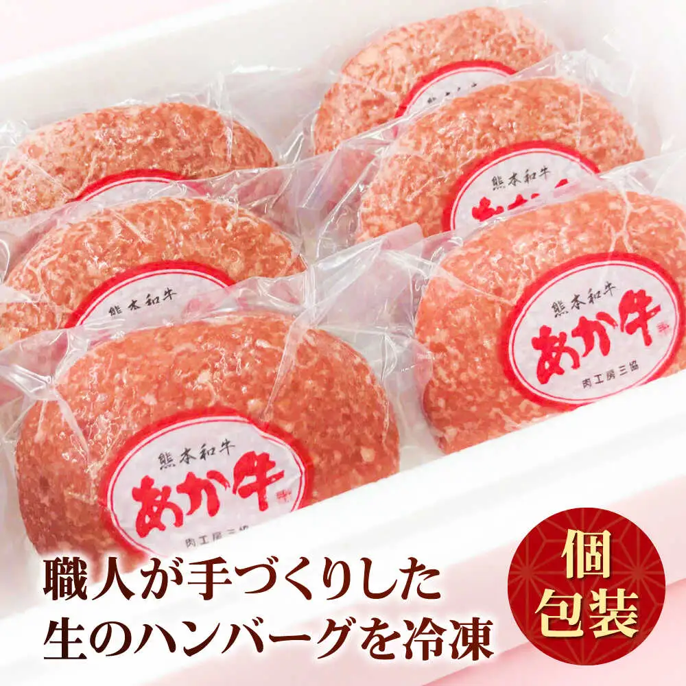 あか牛100％ハンバーグ 約120g×6個 ハンバーグ[AYCQ001]